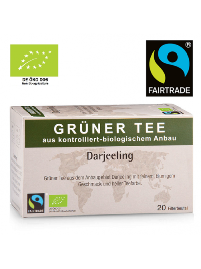 ROHELINE TEE (ÖKO) MAHETEE INDIA DARJEELINGU PIIRKONNAST 20 FILTERKOTTI