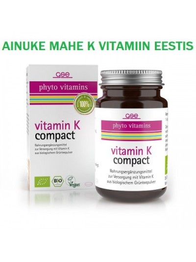 K2 - AINUKE MAHE (ÖKO) JA TAIMNE K-VITAMIIN EESTIS. 120 TABLETTI