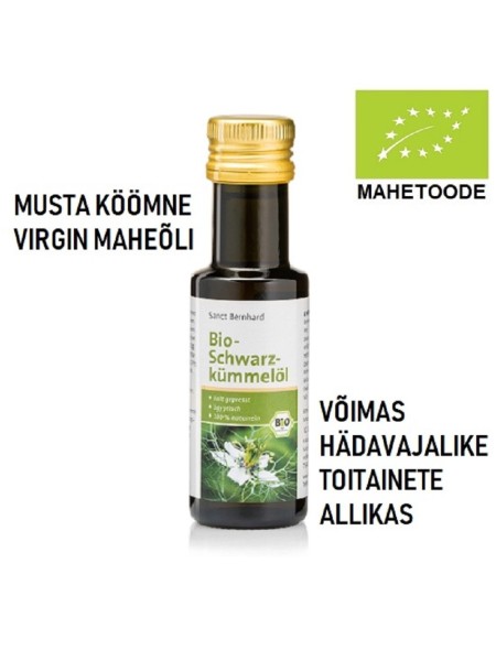 MUSTA KÖÖMNE ÕLI (ÖKO) MAHETOODE, KÜLMPRESS ( VIRGIN ) 100 ml.