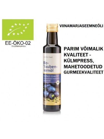 VIINAMARJASEEMNEÕLI (ÖKO) MAHETOODE GURMEEKVALITEET 250 ml