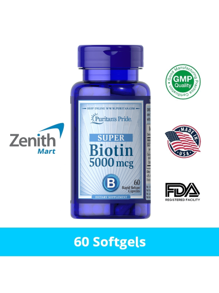 BIOTIIN (B-7 vitamiin) - 60 kapslit (5000 mcg.)