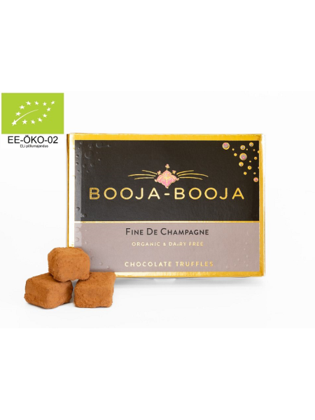 EKSKLUSIIVSED KÄSITÖÖ ŠOKOLAADITRÜHVLID PRANTSUSE ŠAMPUSEGA (ÖKO) MAHETOODE.