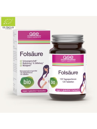 VITAMIN B-9 (FOLATE, FOLIC ACID) ORGANIC PRODUCT (ECO) - THE ONLY ORGANIC VITAMIN B9 IN ESTONIA! 120 tablets