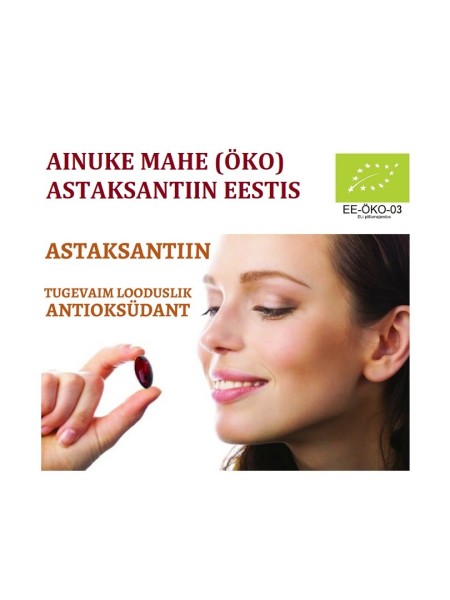 AINUKE MAHETOODETUD ASTAKSANTIIN EESTIS 8 mg -100% TUGEVAM 60 kapslit