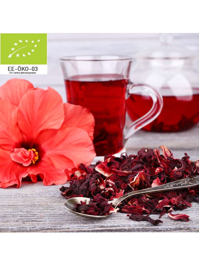 HIBISKUSE ÕIED KUIVATATUD (ÖKO) MAHETOODE 50g