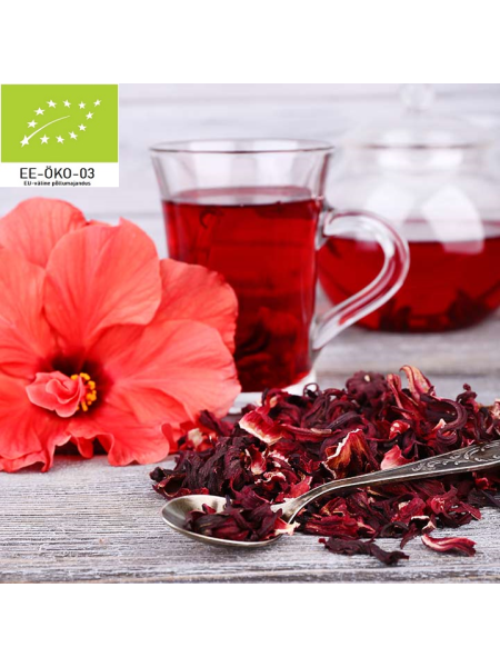 HIBISKUSE ÕIED KUIVATATUD (ÖKO) MAHETOODE 50g