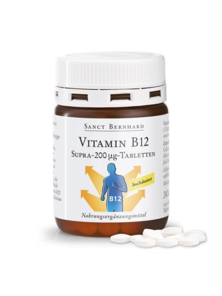 B-12 VITAMIIN (B12) TUGEVAD 200 mcg. TABLETID