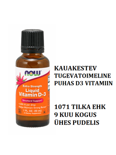 D3 VITAMIINI TILGAD - 1071 TILKA PUDELIS, 1 TILK 400 IU