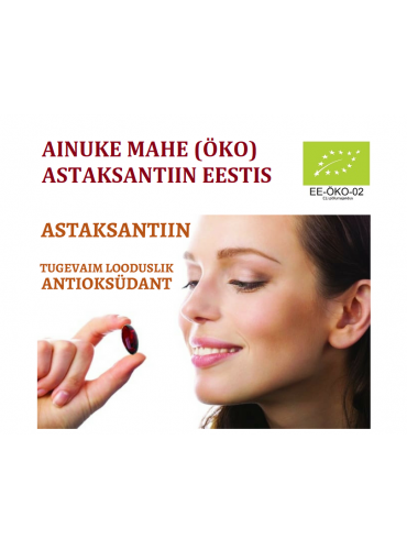 ASTAKSANTIIN - 8 mg 90 kapslit PUHTAIM JA KVALITEETSEIM - 100% tugevam